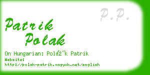 patrik polak business card
